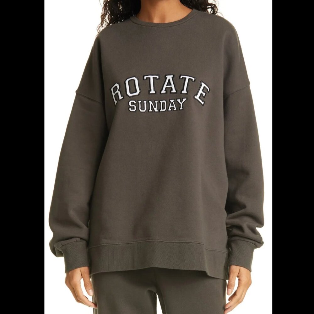 ROTATE BIRGER CHRISTENSEN Iris Organic Cotton Crewneck Sweatshirt